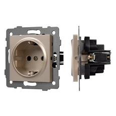 Изображение Механизм электрической розетки SCT-MEU1-PL-GD-V (250V, 16A) (Arlight, -)